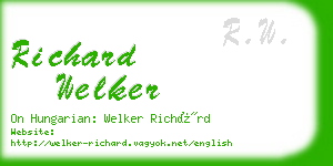 richard welker business card
